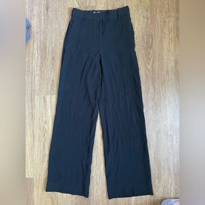 Aritzia Babaton Black High-Rise Wide Leg Flowy Trousers